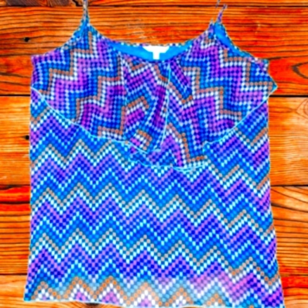 Candies zig zag color block top
